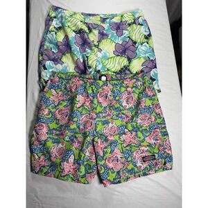 Vineyard Vines Pair Of Men's‎ Swim Trunks Size Large Sealife Shells Floral